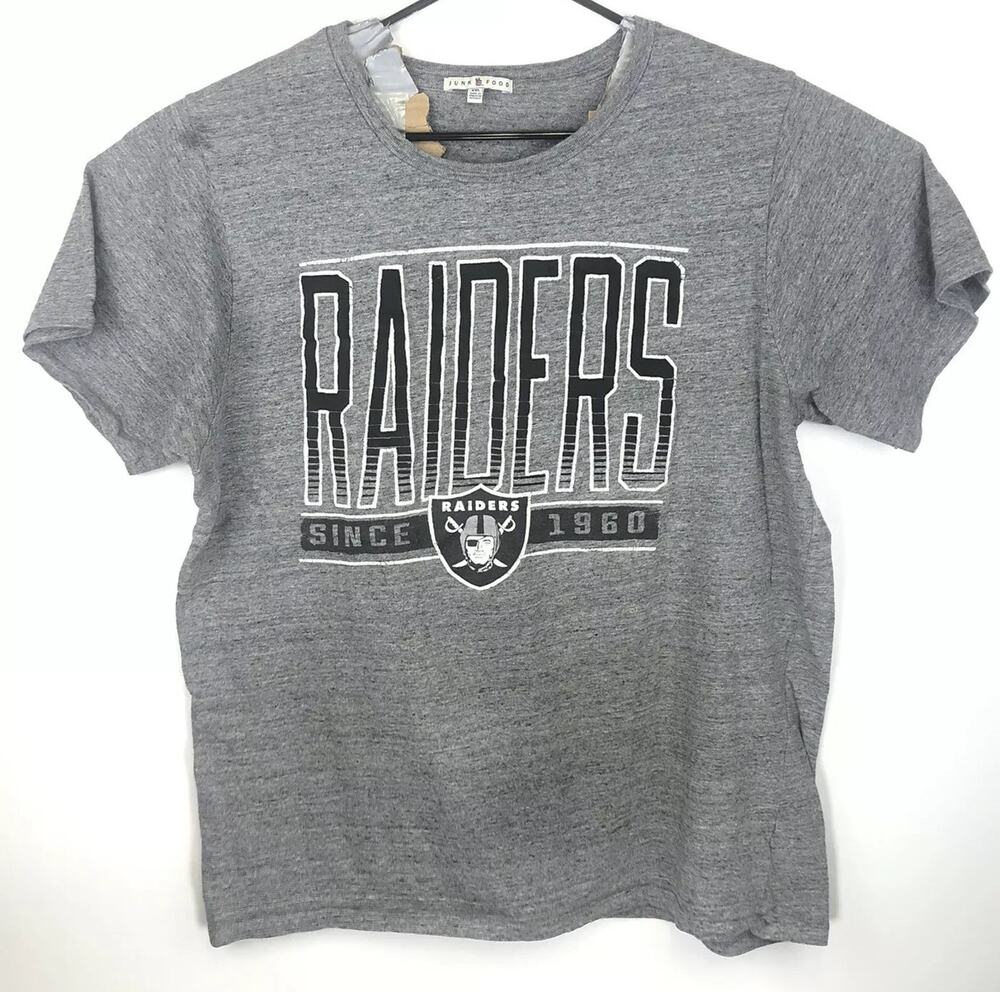 Junk Food Las Vegas Raiders Heather Gray Graphic T-Shirt Men's Size 2XL XXL